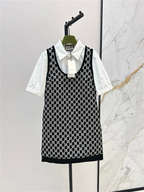 구찌 긴팔 셔츠 민소매 원피스 세트 G73509 2025/신상