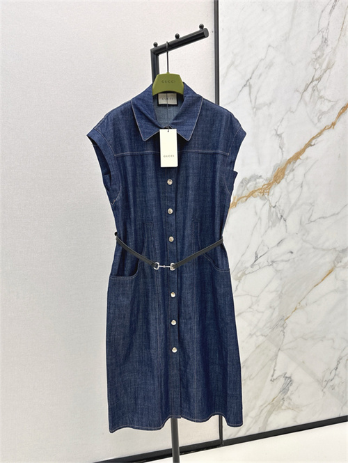 구찌 데님 민소매 원피스 G33405 2025/신상