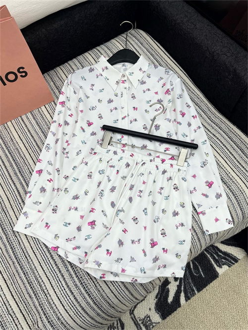 샤넬 긴팔 셔츠 반바지 세트 C62907 2025/신상