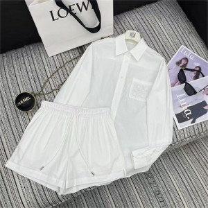 로에베 긴팔 셔츠 반바지 세트 L52707 2025/신상