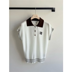 미우미우 민소매 폴로 니트 M72205 2025/신상