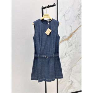 미우미우 데님 민소매 원피스 M83408 2025/신상