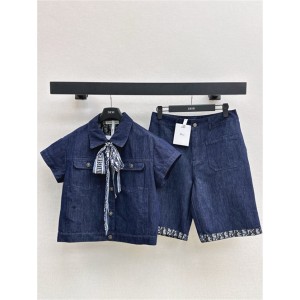 디올 데님 반팔 자켓 반바지 세트 D44504 2025/신상