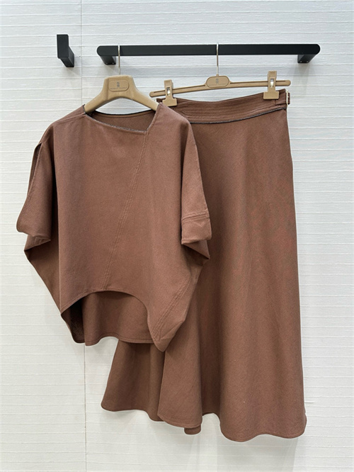 브루넬로 쿠치넬리 반팔 티셔츠 스커트 세트 B14307 2025/신상