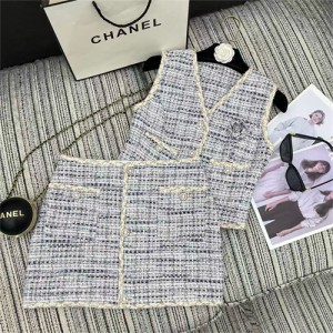 샤넬 조끼 스커트 세트 C14303 2025/신상
