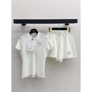 샤넬 반팔 폴로 니트 반바지 세트 C73908 2025/신상