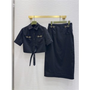 구찌 반팔 셔츠 스커트 세트 G63706 2025/신상