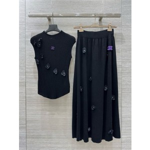 샤넬 니트 민소매 니트 스커트 세트 C63405 2025/신상