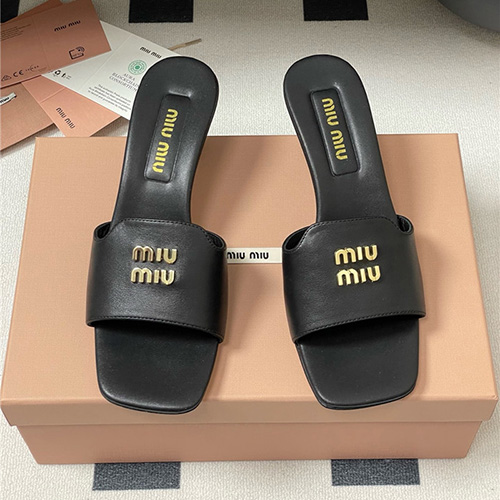 미우미우 여성용 슬리퍼 (굽높이5.5CM) M45135-2 2025/신상