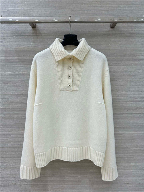 로로피아나 캐시미어 긴팔 니트 목플라 L67401 2025/신상