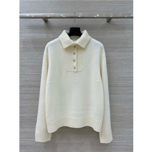 로로피아나 캐시미어 긴팔 니트 목플라 L67401 2025/신상