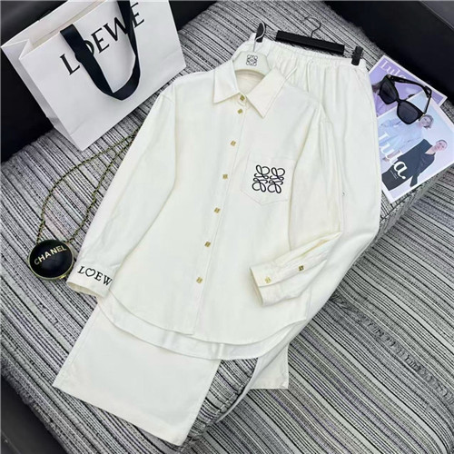 로에베 긴팔 셔츠 캐주얼 바지 세트 L72951 2025/신상