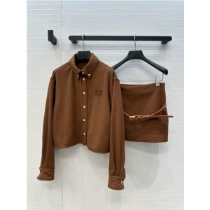 미우미우 긴팔 셔츠 스커트 세트 M45104 2025/신상