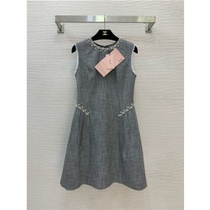 미우미우 민소매 원피스 M63108 2025/신상