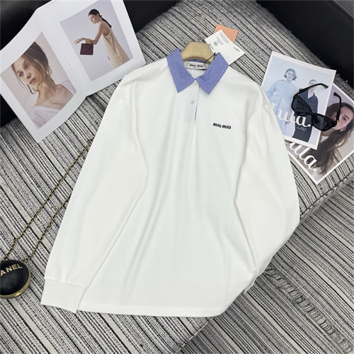 미우미우 긴팔 폴로 티셔츠 M52305 2026/신상